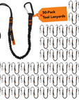Tool Tether - Spring Locking Aluminum Carabiner & Adjustable Loop End - Tool Safety Lanyard