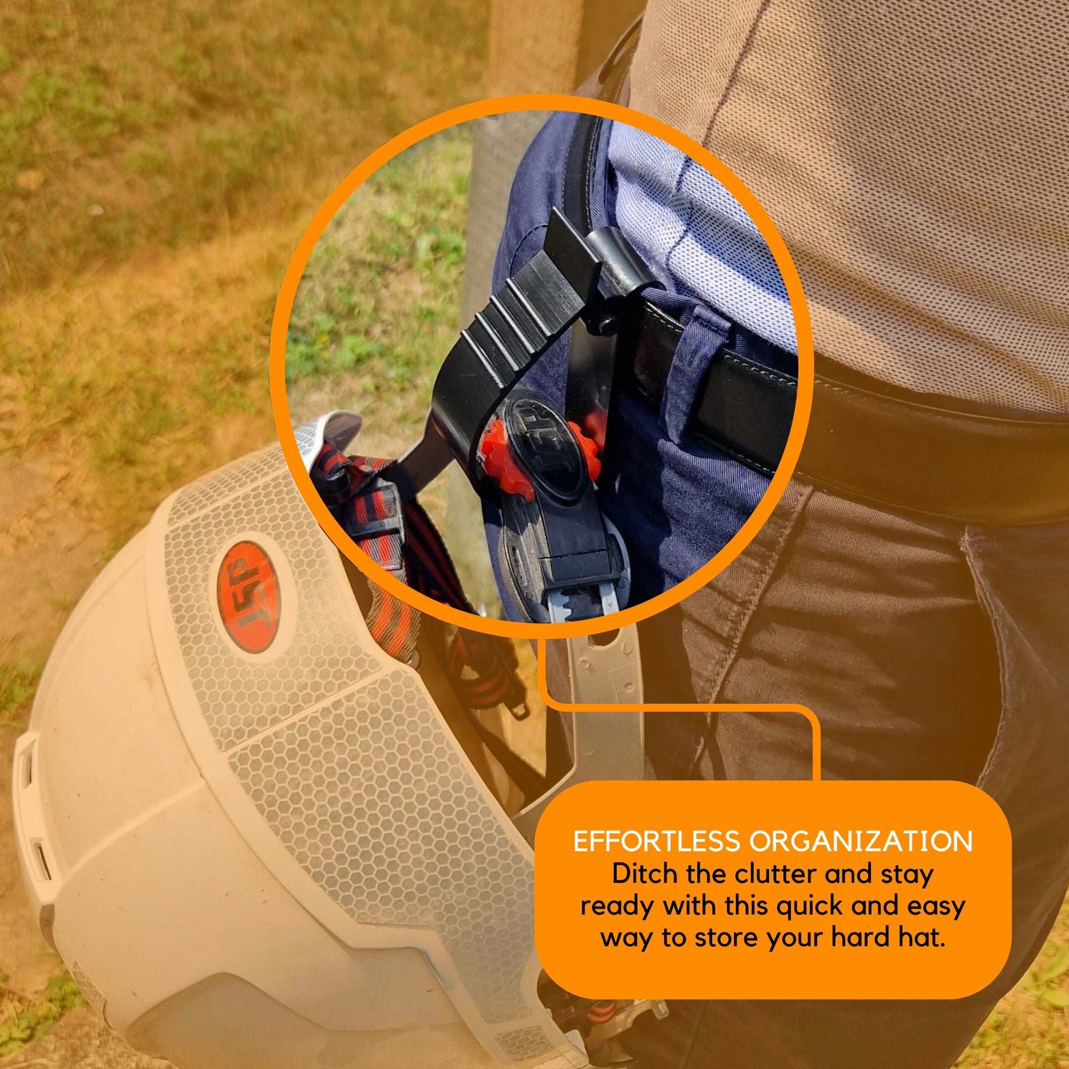 Tool Tether Hard Hat Holder Belt Clip - Black