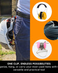 Tool Tether Hard Hat Holder Belt Clip - Black