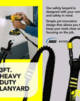 BearTOOLS ANSI-Approved Tool Lanyard with Spring Screw Lock Carabiner - GearbyBear Fall Protection