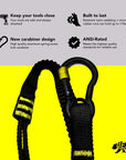 BearTOOLS ANSI-Approved Tool Lanyard with Spring Screw Lock Carabiner - GearbyBear Fall Protection