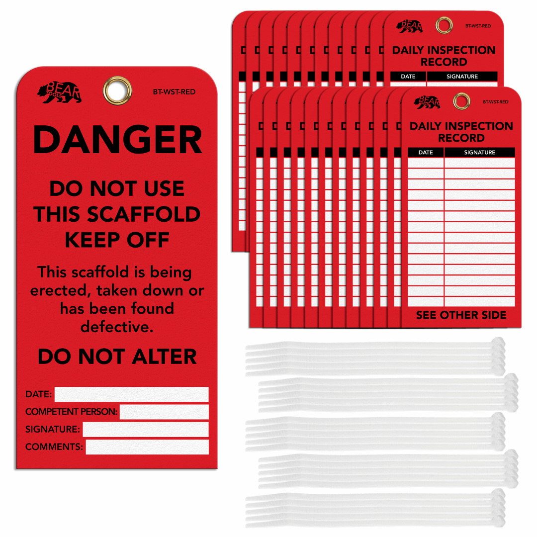BearTOOLS Scaffold Tags - GearbyBear Safety Tagging Solutions