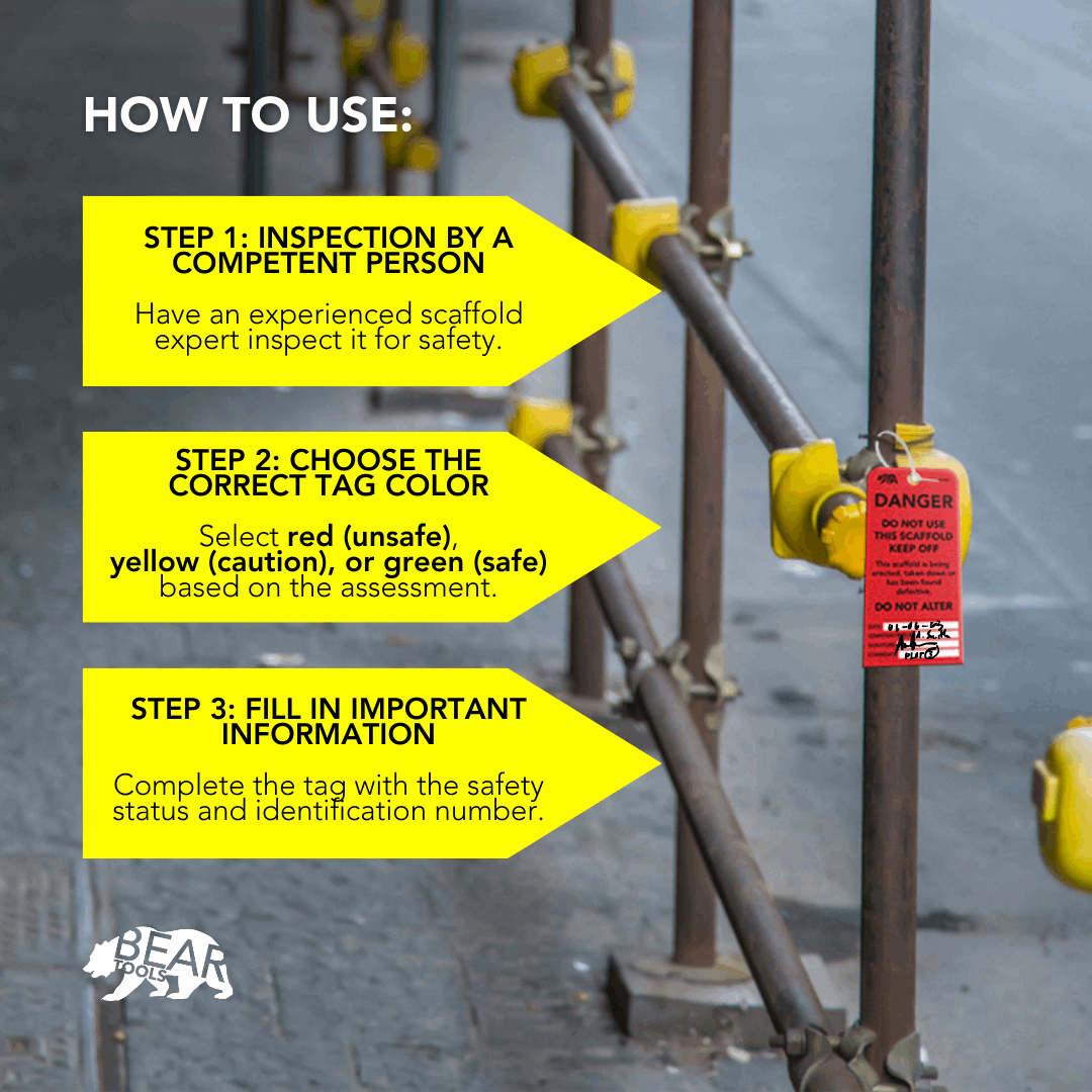 BearTOOLS Scaffold Tags - GearbyBear Safety Tagging Solutions