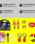 Complete Lockout Tagout (LOTO) Kit with Bag - LOTO-KIT-2 bear-bikes Lockout Tagout Solutions bear-bikes tool lanyards tool tethering workplace safety spill kits
