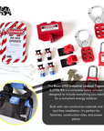 Complete Lockout Tagout (LOTO) Kit with Bag - LOTO-KIT-2 bear-bikes Lockout Tagout Solutions bear-bikes tool lanyards tool tethering workplace safety spill kits