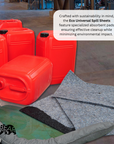 Eco Universal Spill Absorbent SheetsPads - BTEASH100 bear-bikes Spill Control bear-bikes tool lanyards tool tethering workplace safety spill kits