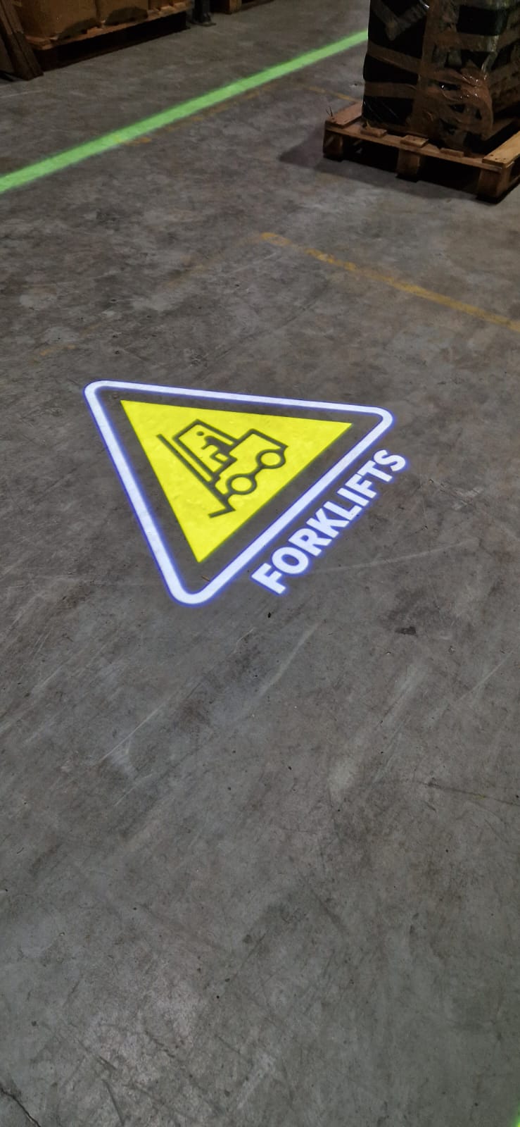 Safety Lights, Projected Markings, Forklift Safety