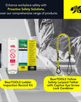 BearTOOLS 3 Meter Hi-Vis Ladder Strap C/W Cam Lock
