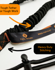 Tool Tether - Spring Locking Aluminum Carabiner & Adjustable Loop End - Tool Safety Lanyard