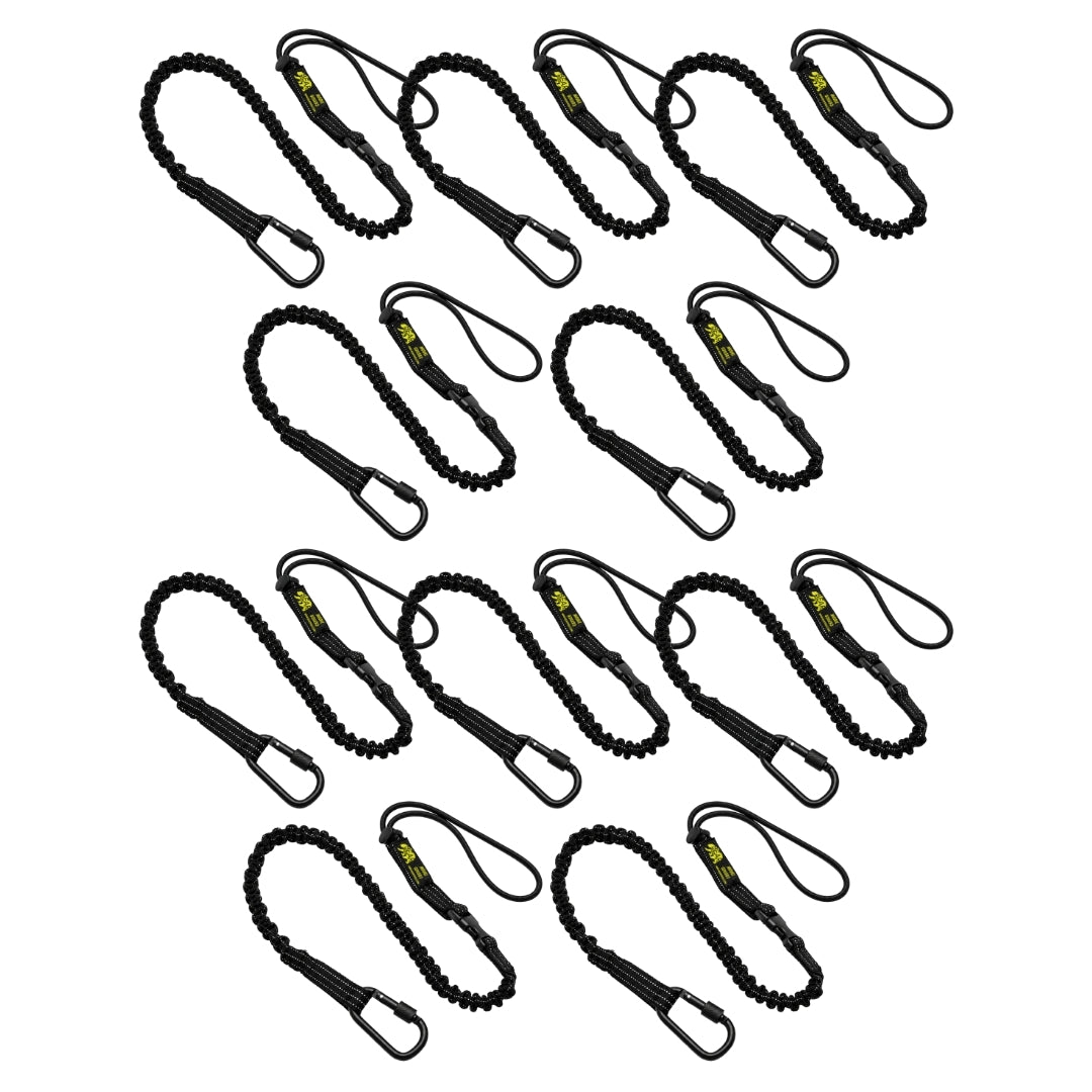 BearTOOLS Interchangeable Quick-Switch Tool Safety Lanyard - Black - 10 Pack