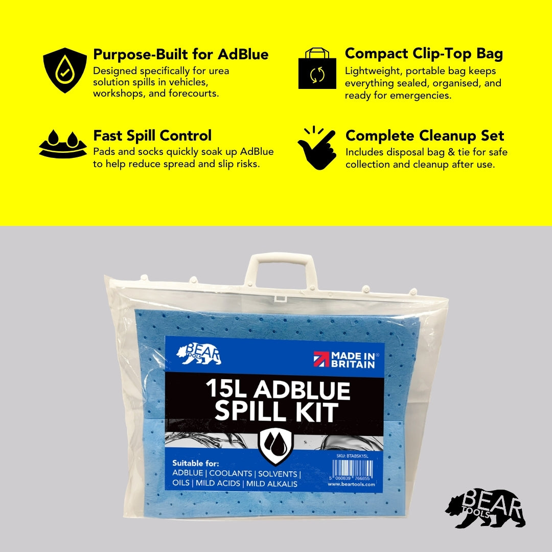 BearTOOLS AdBlue Spill Kits - BTABSK15L