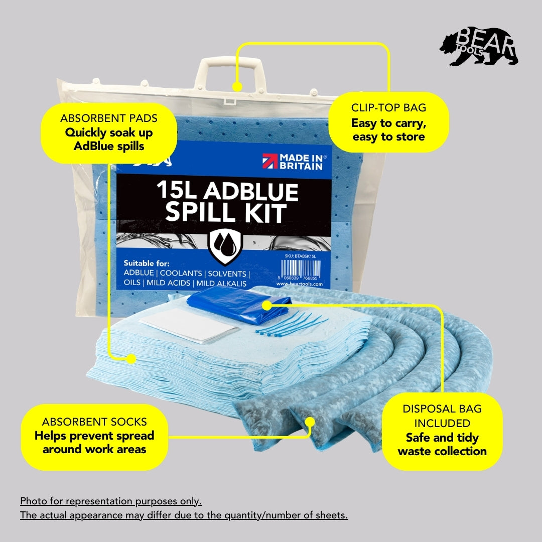 BearTOOLS AdBlue Spill Kits - BTABSK15L