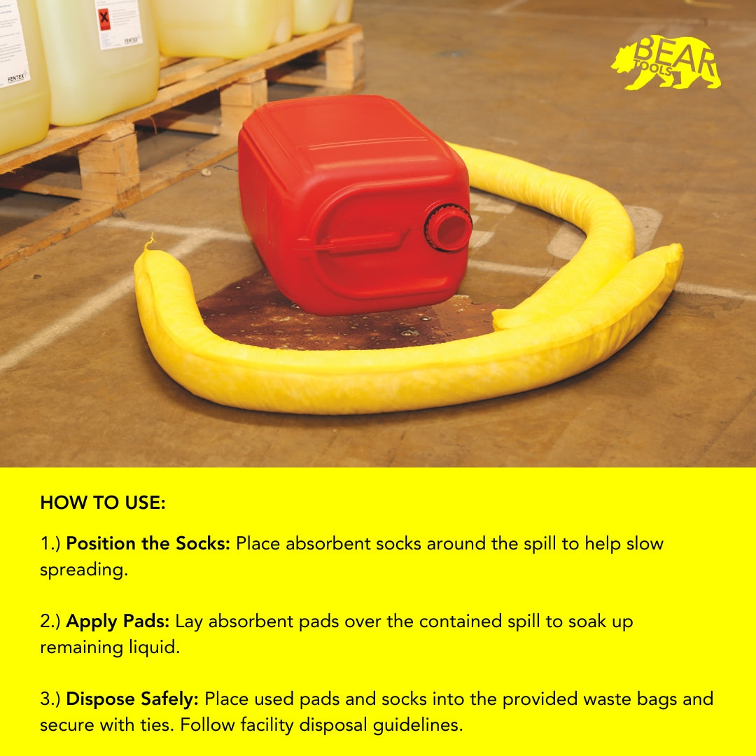 BearTOOLS Chemical Spill Kit - 50L Vinyl Holdall
