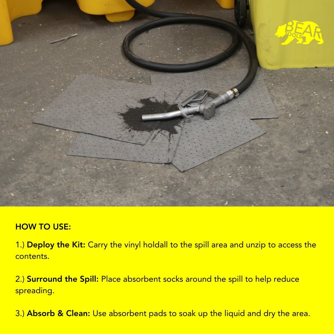 BearTOOLS Maintenance Spill Kit - 50L Vinyl Holdall