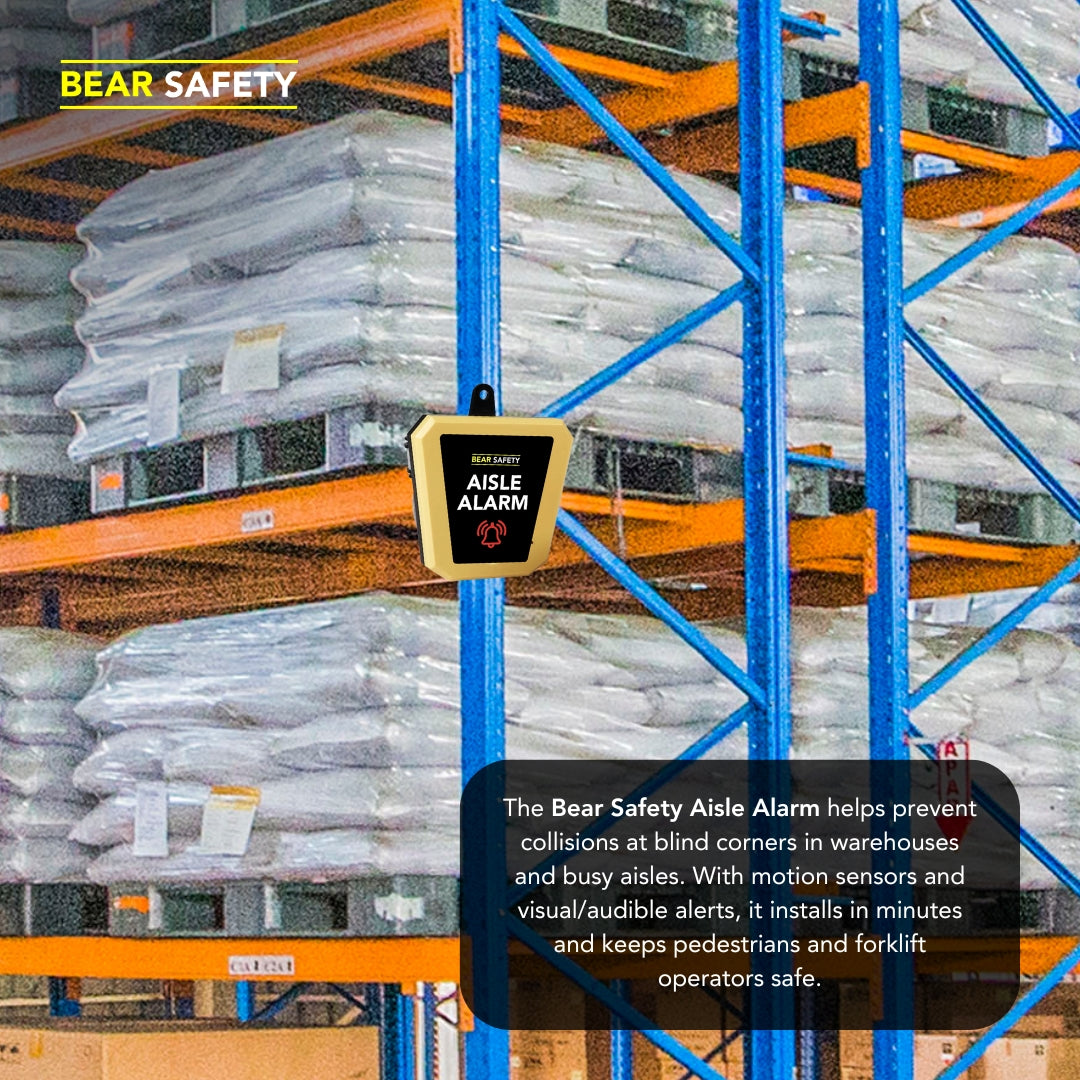Bear Safety Aisle Alarm bear-bikes Safety Alarms bear-bikes tool lanyards tool tethering workplace safety spill kits