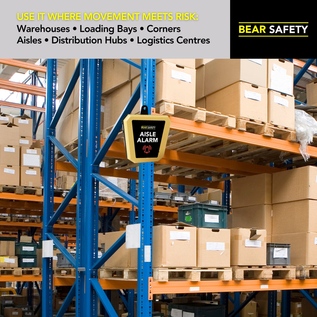 Bear Safety Aisle Alarm bear-bikes Safety Alarms bear-bikes tool lanyards tool tethering workplace safety spill kits