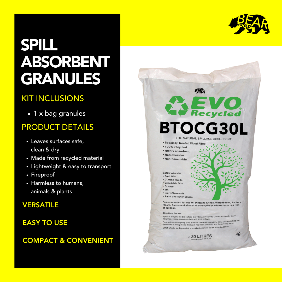BearTOOLS Flame Retardant Organic Compound Granules 30L - BTOCG30L - BTOCG30L bear-bikes Spill Control bear-bikes tool lanyards tool tethering workplace safety spill kits