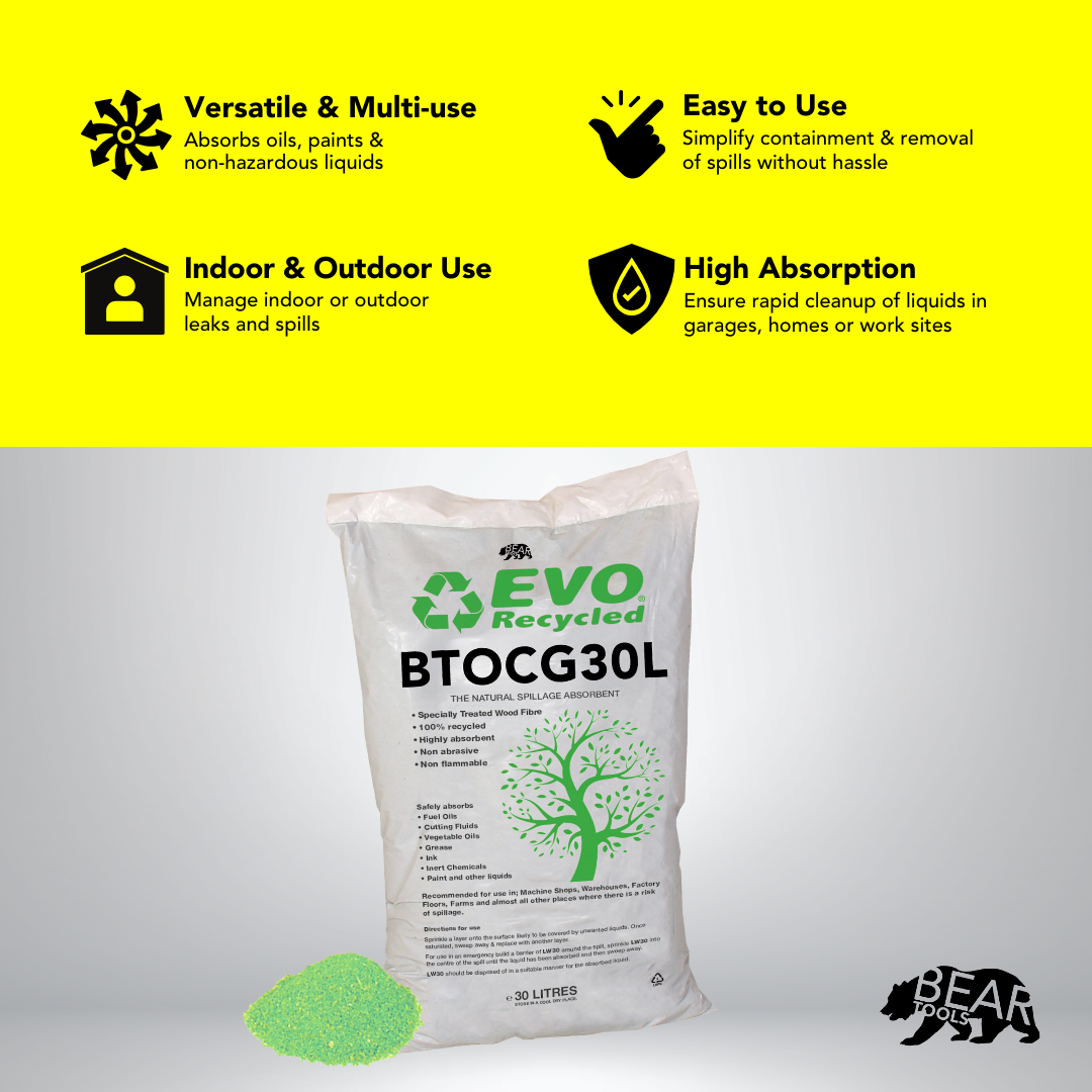 BearTOOLS Flame Retardant Organic Compound Granules 30L - BTOCG30L - BTOCG30L bear-bikes Spill Control bear-bikes tool lanyards tool tethering workplace safety spill kits