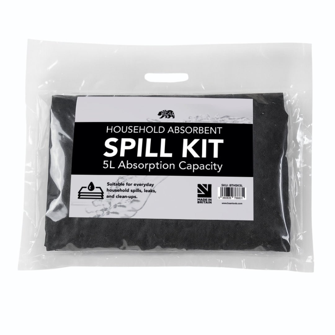 BearTOOLS Household Absorbent Spill Kit – 5L Capacity - BTHSK5L bear-bikes Spill Control bear-bikes tool lanyards tool tethering workplace safety spill kits