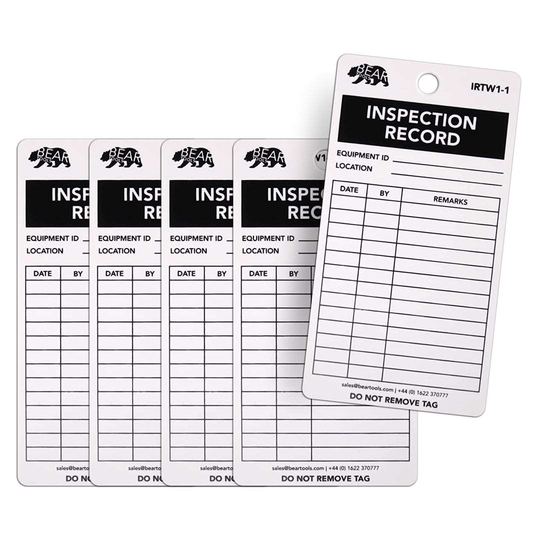 BearTOOLS Inspection Record Tag - GearbyBear Safety Tagging Solutions