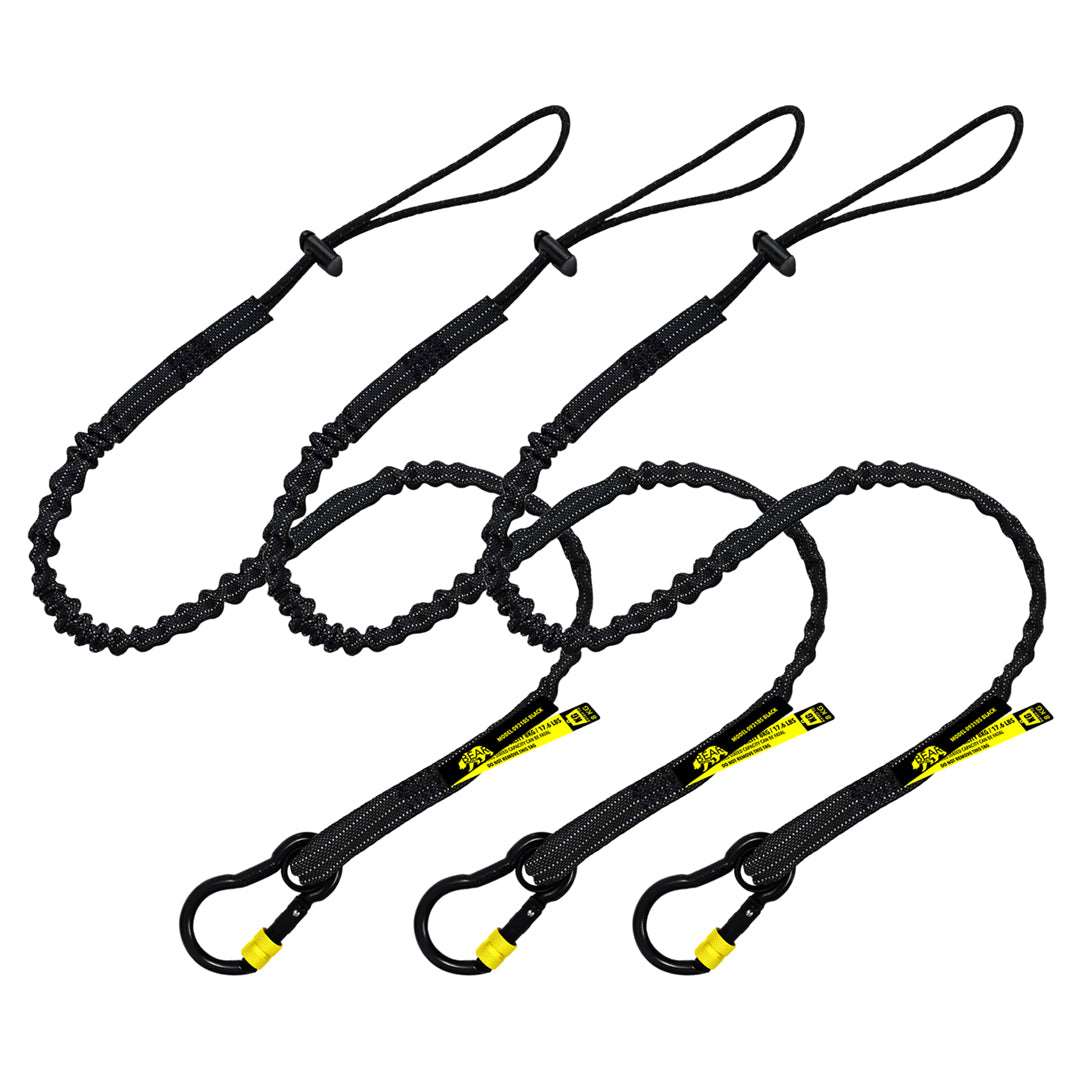 BearTOOLS Tool Lanyard With Aluminium Captive Eye Screw Lock Carabiner Black - GearbyBear Fall Protection# product_vendor# GearbyBear - tool lanyards, tool tethering, workplace safety, spill kits