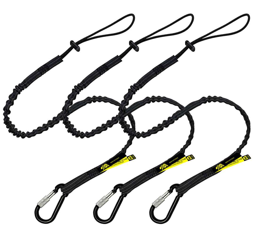 BearTOOLS Tool Lanyard with Aluminum Screw Lock Carabiner Black - GearbyBear Fall Protection# product_vendor# GearbyBear - tool lanyards, tool tethering, workplace safety, spill kits