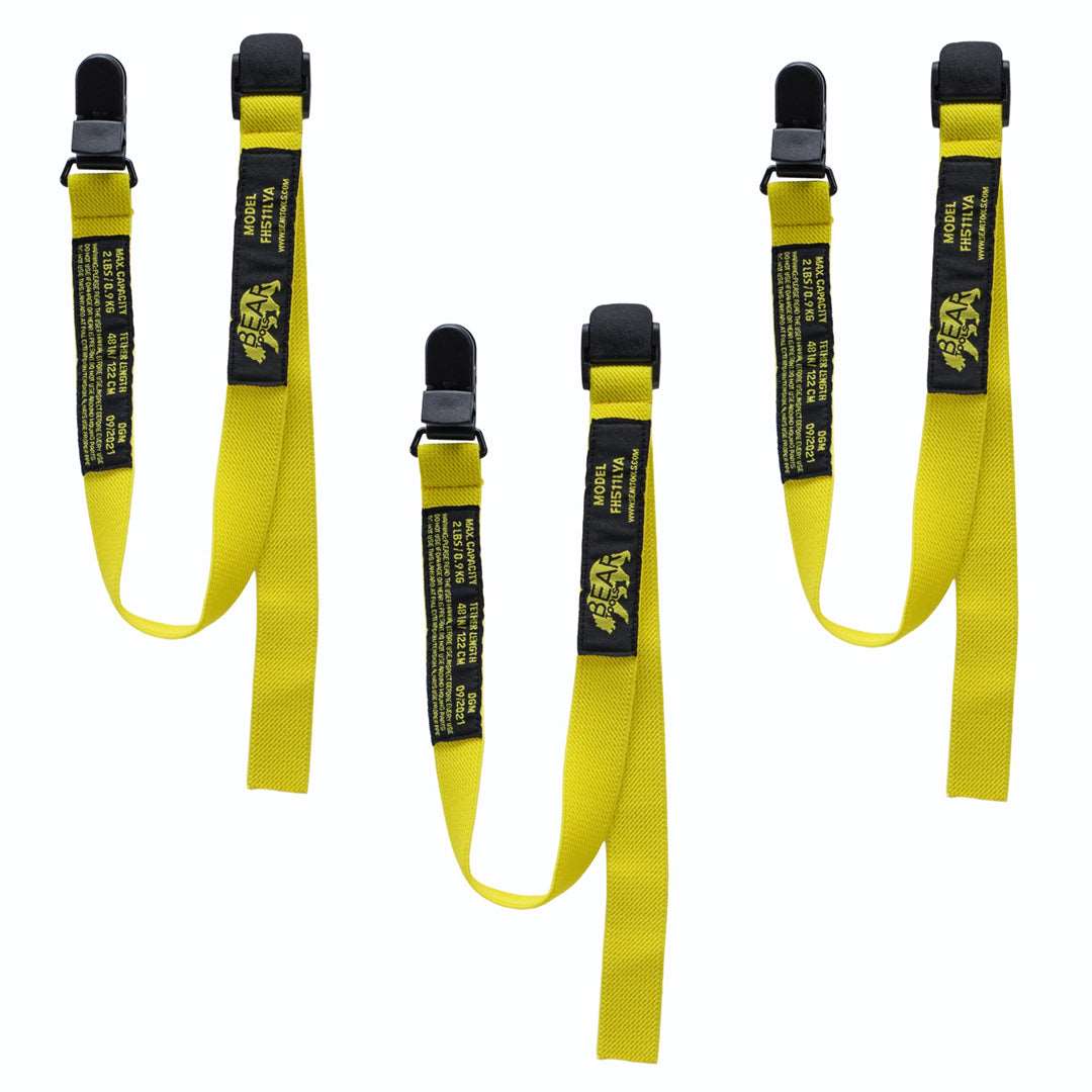 BearTOOLS Yellow Fabric Hard Hat Lanyard - Clip Attachment - GearbyBear Fall Protection# product_vendor# GearbyBear - tool lanyards, tool tethering, workplace safety, spill kits