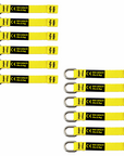 BearTOOLS Yellow Flat D-Ring Tool Tail Tethers - GearbyBear Fall Protection