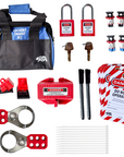 Complete Lockout Tagout (LOTO) Kit with Bag - LOTO-KIT-2 bear-bikes Lockout Tagout Solutions bear-bikes tool lanyards tool tethering workplace safety spill kits