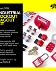 Complete Lockout Tagout (LOTO) Kit with Bag - LOTO-KIT-2 bear-bikes Lockout Tagout Solutions bear-bikes tool lanyards tool tethering workplace safety spill kits