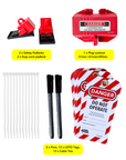 Complete Lockout Tagout (LOTO) Kit with Bag - LOTO-KIT-2 bear-bikes Lockout Tagout Solutions bear-bikes tool lanyards tool tethering workplace safety spill kits