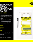TWTIRK10 - BearTOOLS Temporary Works Inspection Tag Kit, 20 Inserts, Ties & Pen
