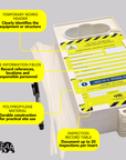TWTIRK10 - BearTOOLS Temporary Works Inspection Tag Kit, 20 Inserts, Ties & Pen