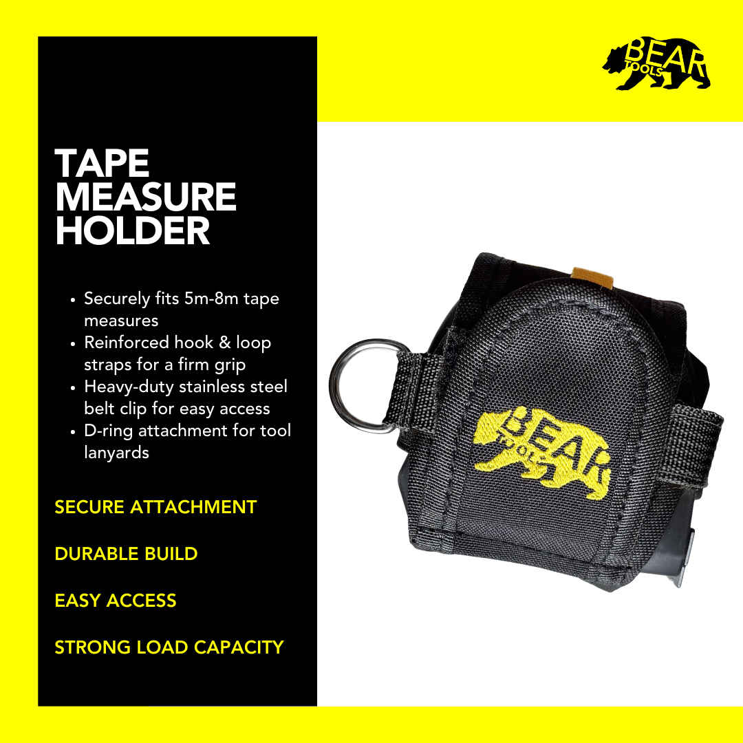 Tape Measure Holder with Belt Clip - BT-TMHLDR-1 bear-bikes Fall Protection bear-bikes tool lanyards tool tethering workplace safety spill kits