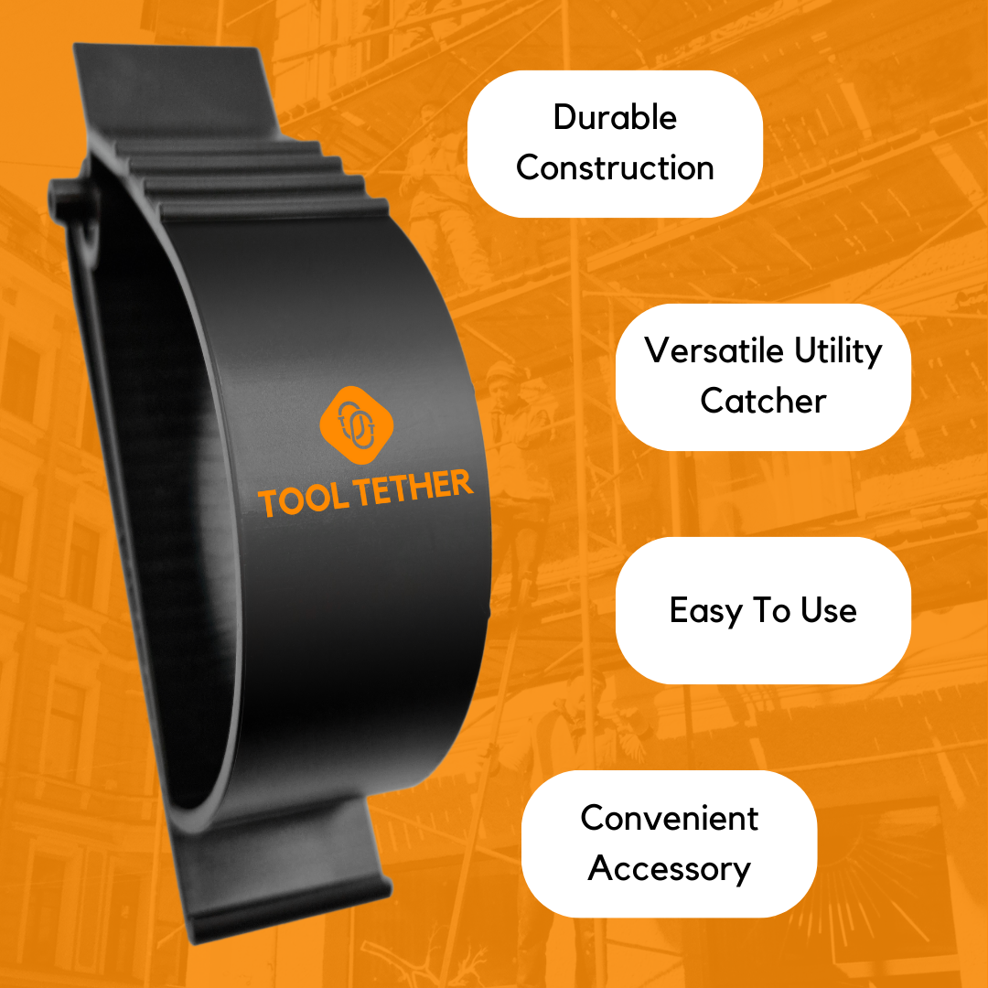 Tool Tether Hard Hat Holder Belt Clip - Black - TT-HCLIP-BK bear-bikes Fall Protection bear-bikes tool lanyards tool tethering workplace safety spill kits