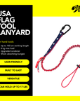 USA Flag Safety Tool Lanyard - 0939USAS bear-bikes Fall Protection bear-bikes tool lanyards tool tethering workplace safety spill kits