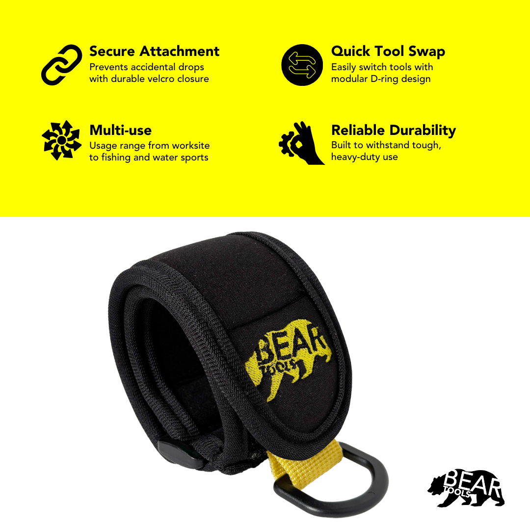 Wrist Tool Strap – Secure, Versatile, and Durable Tool Tethering - BT-WL-1 bear-bikes Fall Protection bear-bikes tool lanyards tool tethering workplace safety spill kits
