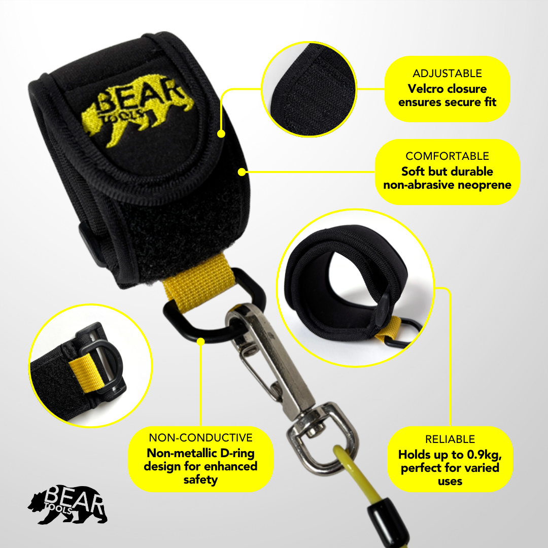 Wrist Tool Strap – Secure, Versatile, and Durable Tool Tethering - BT-WL-1 bear-bikes Fall Protection bear-bikes tool lanyards tool tethering workplace safety spill kits